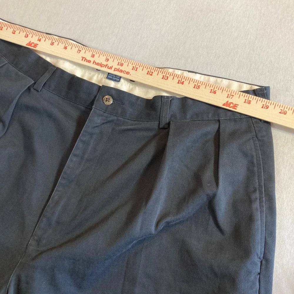 Vintage Polo Ralph Lauren Andrew Pant Mens 40x29 Navy Blue Pleated Classic Chino
